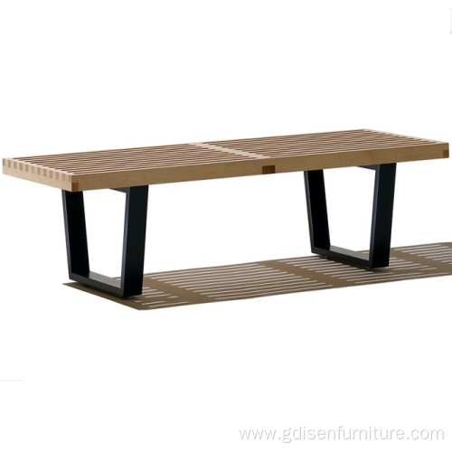 Platform Bench in Natural Wood color